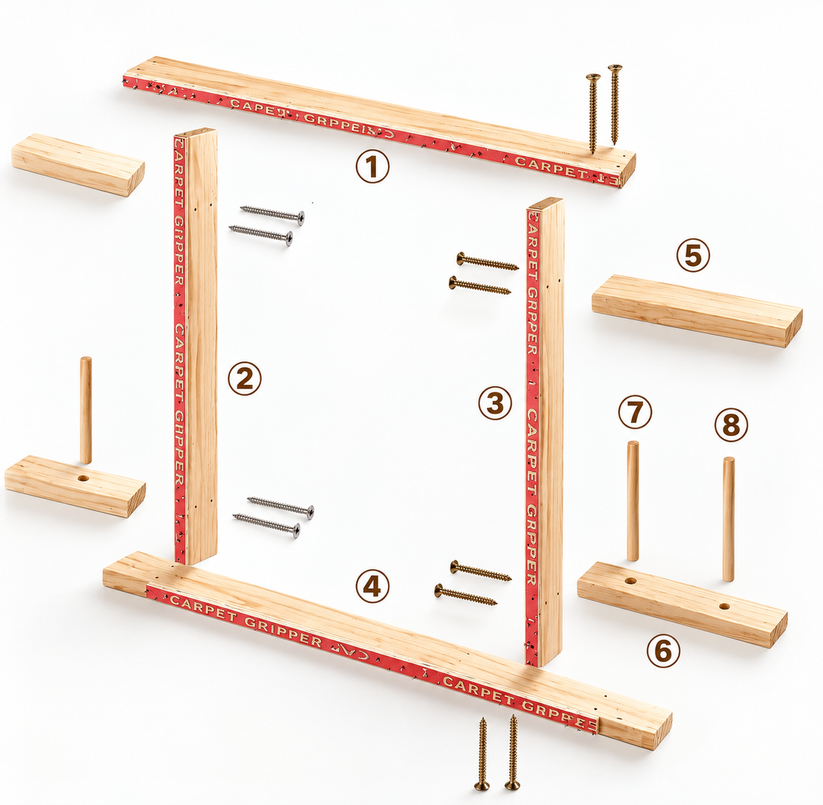 CADRE BOIS 75X75 CM + TISSUS PRIMAIRE