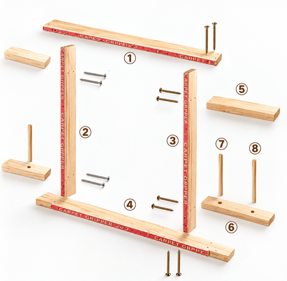 CADRE BOIS 75X75 CM + TISSUS PRIMAIRE
