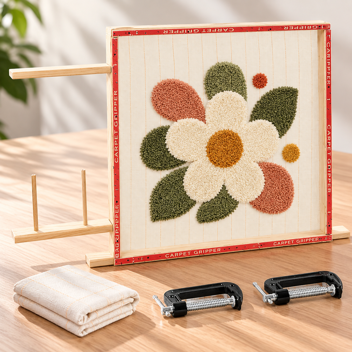 CADRE BOIS 75X75 CM + TISSUS PRIMAIRE